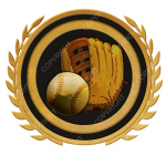 Emblem_Gold_Black_softball